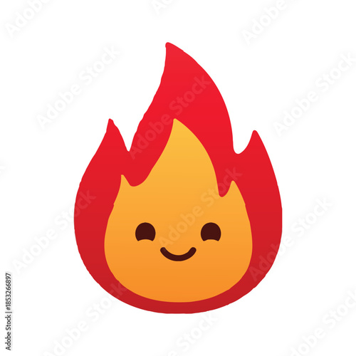 Smiling flame emoji emoticon