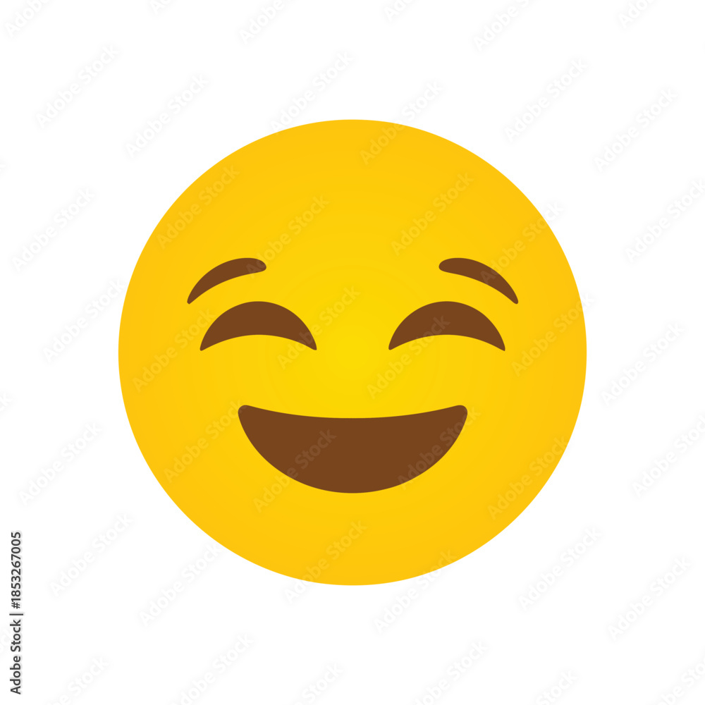 Fototapeta premium Smiling face with winking eyes emoji