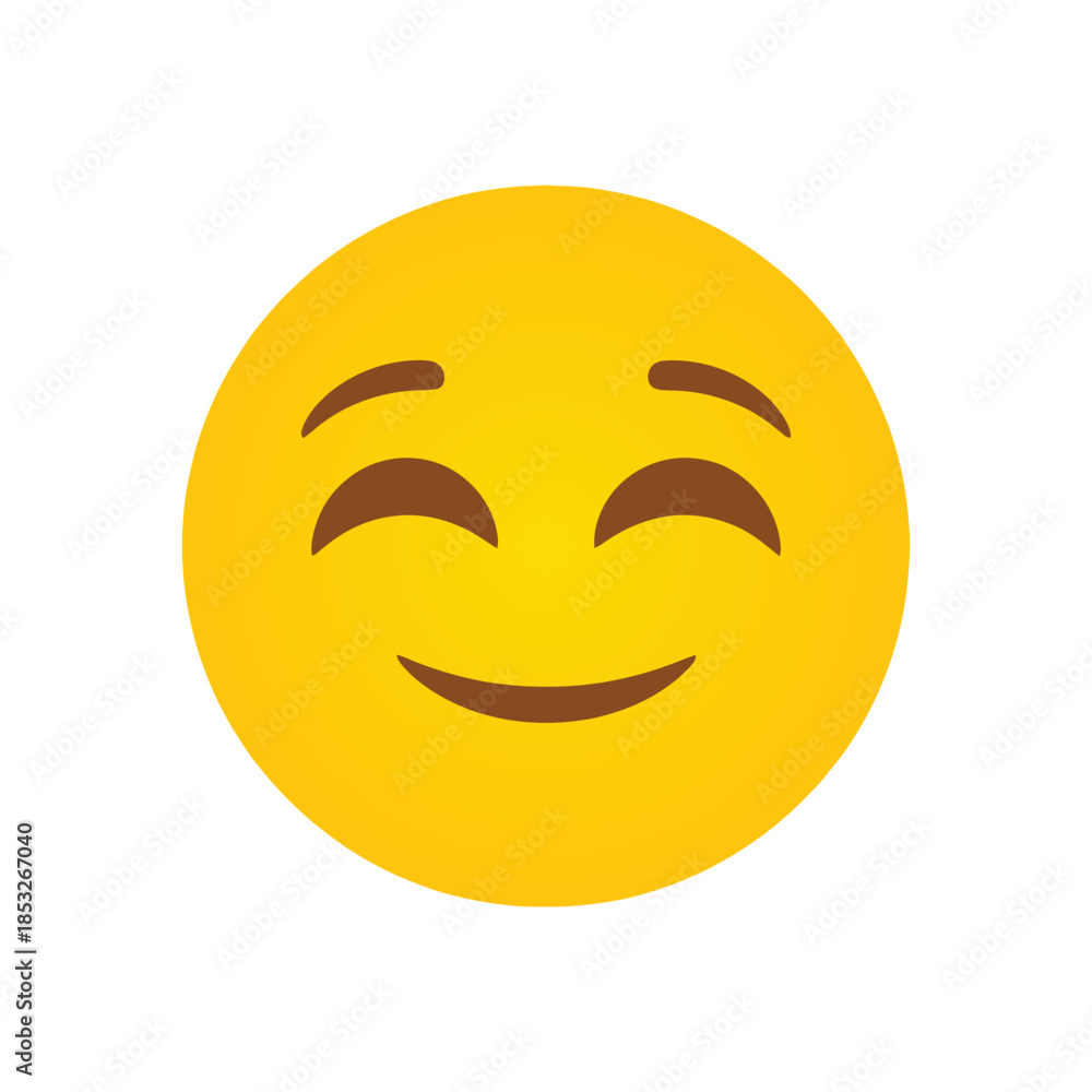 Fototapeta premium Smiling face with squinting eyes emoji