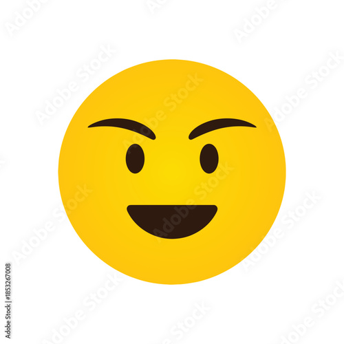 Smiling emoji with raised eyebrows