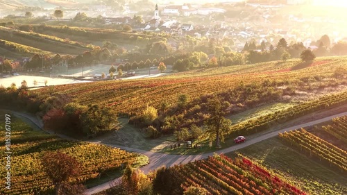 The wine-growing village of Cejkovice in Moravian Tuscany, Czech republic