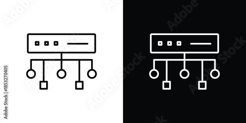 Proxy server icons for UI elements. High-quality vector illustration.