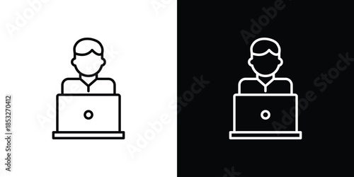 Programmer icons for UI elements. High-quality vector illustration.