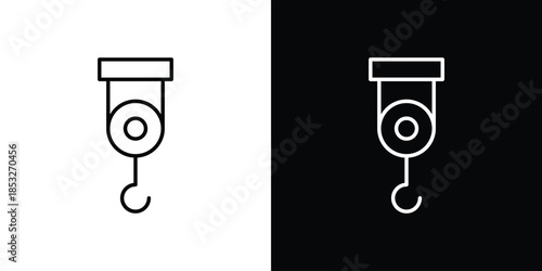 Pulley icons for UI elements. High-quality vector illustration.