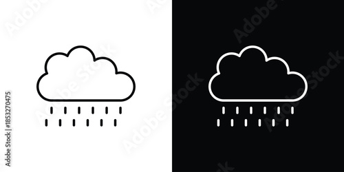 Raining icons for UI elements. High-quality vector illustration.