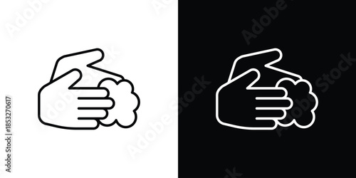 Sanitize hands icons for UI elements. High-quality vector illustration.