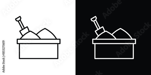 Sandbox icons for UI elements. High-quality vector illustration.