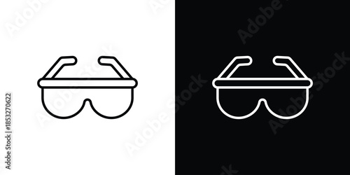 Safety glasses icons for UI elements. High-quality vector illustration.