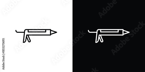Sealant gun icons for UI elements. High-quality vector illustration.