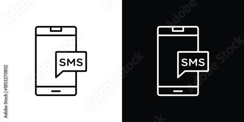 SMS icons for UI elements. High-quality vector illustration.