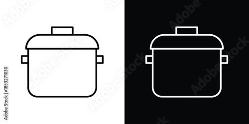 Stew pot icons for UI elements. High-quality vector illustration.