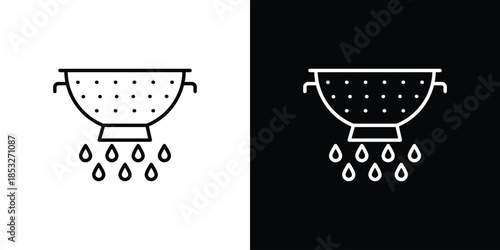 Strainer icons for UI elements. High-quality vector illustration.
