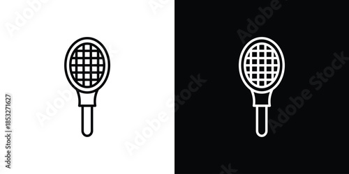 Tennis racket icons for UI elements. High-quality vector illustration.