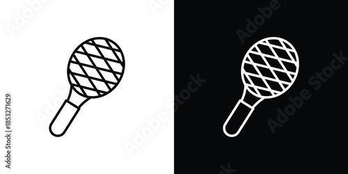 Tennis racket icons for UI elements. High-quality vector illustration.