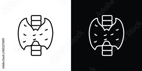 Thyroid gland icons for UI elements. High-quality vector illustration.