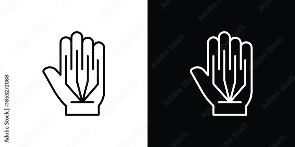Fototapeta premium Wired gloves icons for UI elements. High-quality vector illustration.