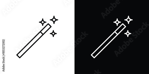 Wand icons for UI elements. High-quality vector illustration.
