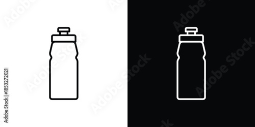 Water bottle icons for UI elements. High-quality vector illustration.
