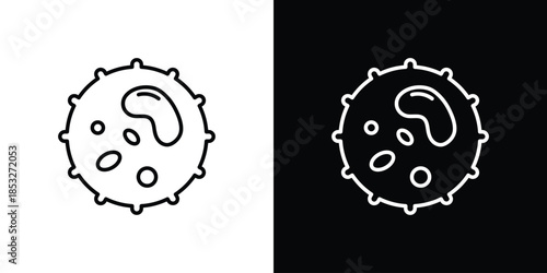 White blood cell icons for UI elements. High-quality vector illustration.