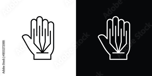 Wired gloves icons for UI elements. High-quality vector illustration.