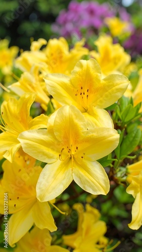 Bright yellow flowers in bloom