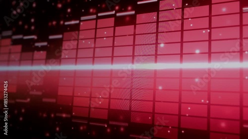 Sound Equalizer. Digital music or sound wave footage. Audio waveform equalizer scale on black loop animation. Color music equalizer abstract. Gradient spectrum bar graph. Wave Glowing Pulsing dancing