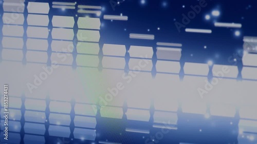 Sound Equalizer. Digital music or sound wave footage. Audio waveform equalizer scale on black loop animation. Color music equalizer abstract. Gradient spectrum bar graph. Wave Glowing Pulsing dancing