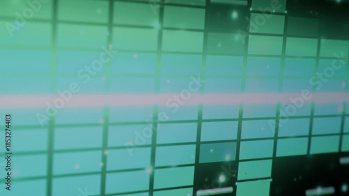 Sound Equalizer. Digital music or sound wave footage. Audio waveform equalizer scale on black loop animation. Color music equalizer abstract. Gradient spectrum bar graph. Wave Glowing Pulsing dancing