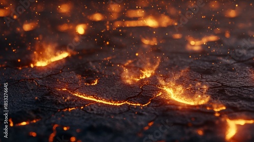 Intense Lighting on Hyperrealistic Abstract Heat Haze Visualization Scene