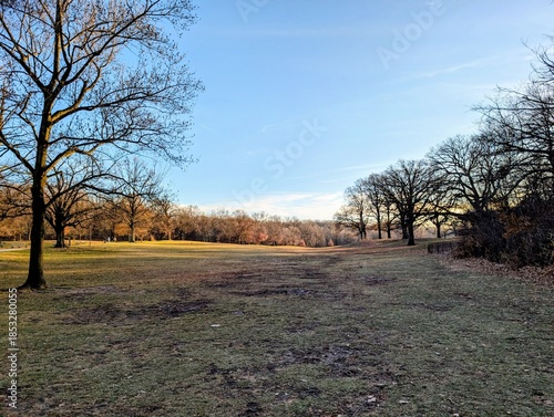 Overview of Prospect Park in winter, Brooklyn, New York - December 2025