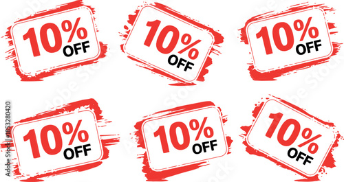 Black and Red 10% off Set for Sales & Marketing