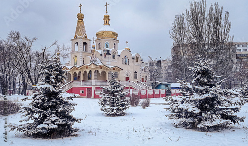 Wallpaper Mural Winter Kyiv. Ukrainian Orthodox Church. Kyiv. Ukraine Torontodigital.ca