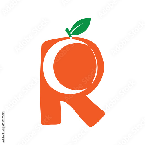 fruit logo with letter R