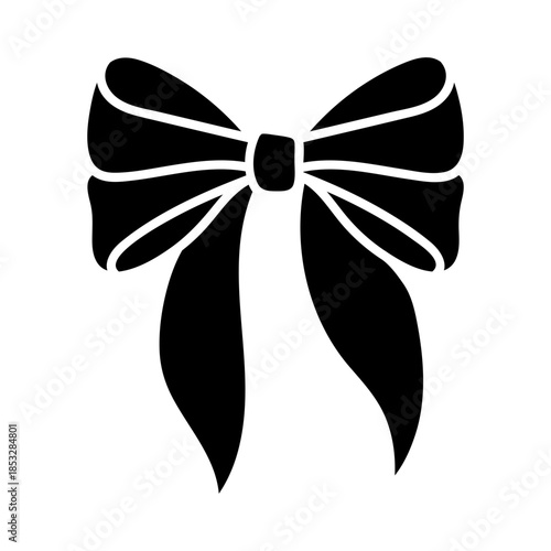 Coquette bow ribbon drawing