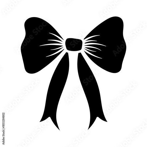 Coquette bow ribbon drawing