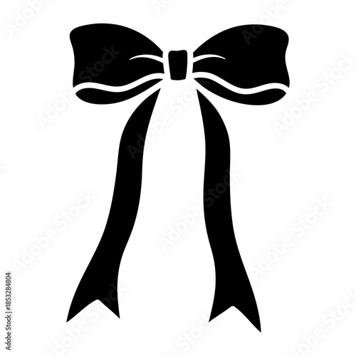 Coquette bow ribbon drawing