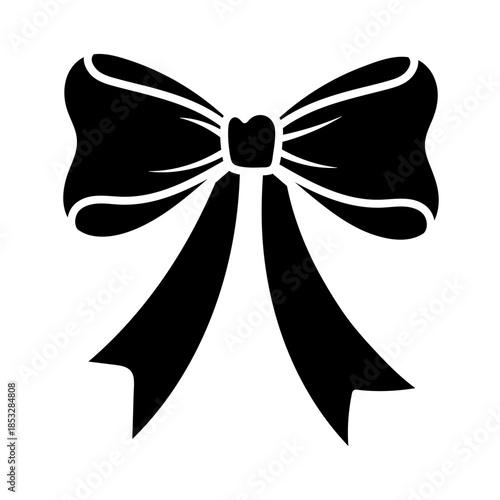 Coquette bow ribbon drawing