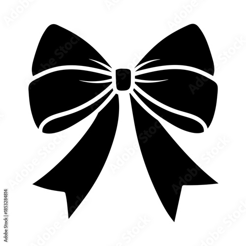 Coquette bow ribbon drawing