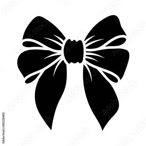 Coquette bow ribbon drawing