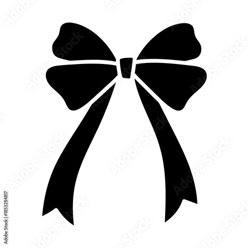 Coquette bow ribbon drawing