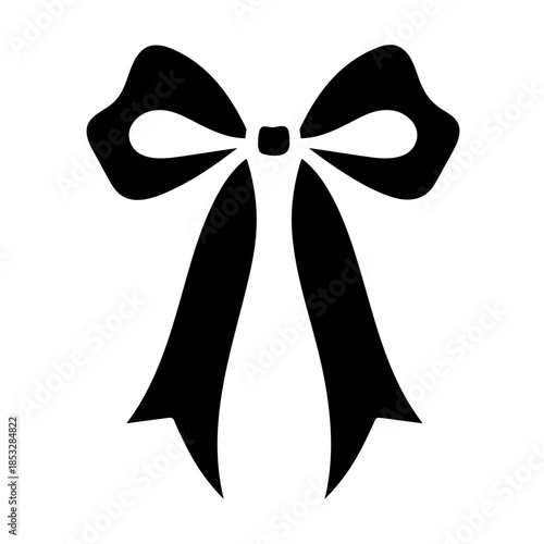 Coquette bow ribbon drawing