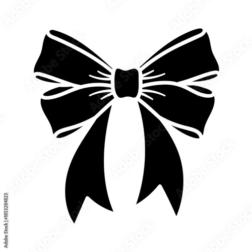 Coquette bow ribbon drawing