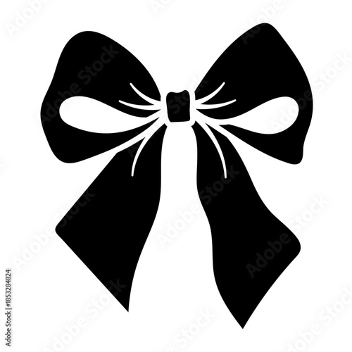Coquette bow ribbon drawing