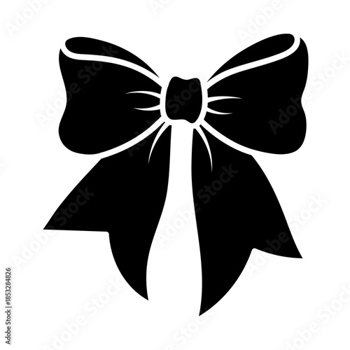 Coquette bow ribbon drawing