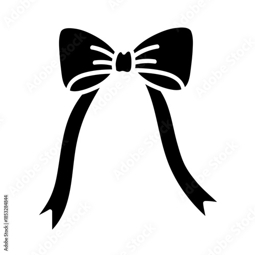 Coquette bow ribbon drawing