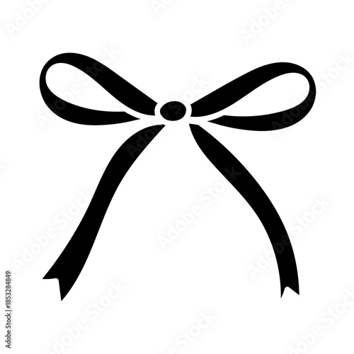 Coquette bow ribbon drawing