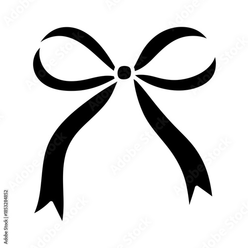 Coquette bow ribbon drawing