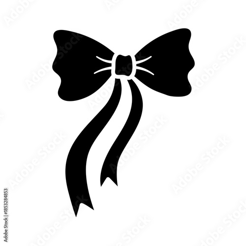 Coquette bow ribbon drawing