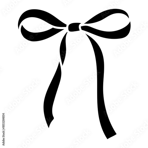 Coquette bow ribbon drawing