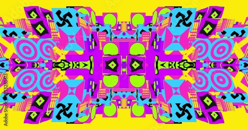 Retro 90s Glitch Psychedelic Abstract Kaleidoscope